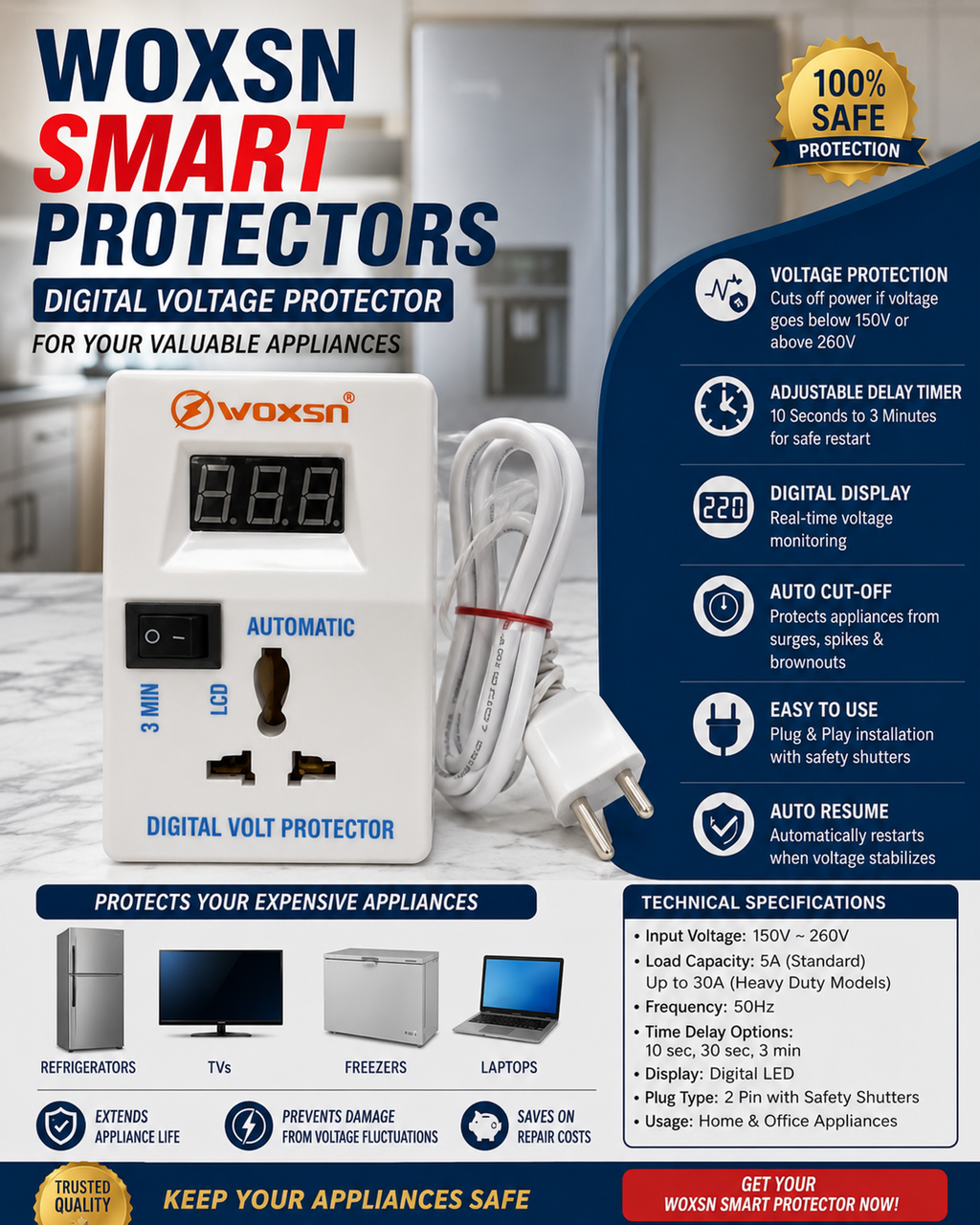 Woxsn Smart Appliances Protector